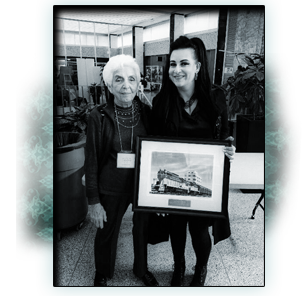 Nominee, Stephanie Dumbreck, alongside
Patricia Saunders, Winner of the 2019
Rev. T. Mel Bailey Heritage Awards.
City Hall, Hamilton, Ontario. Feb 23, 2019.