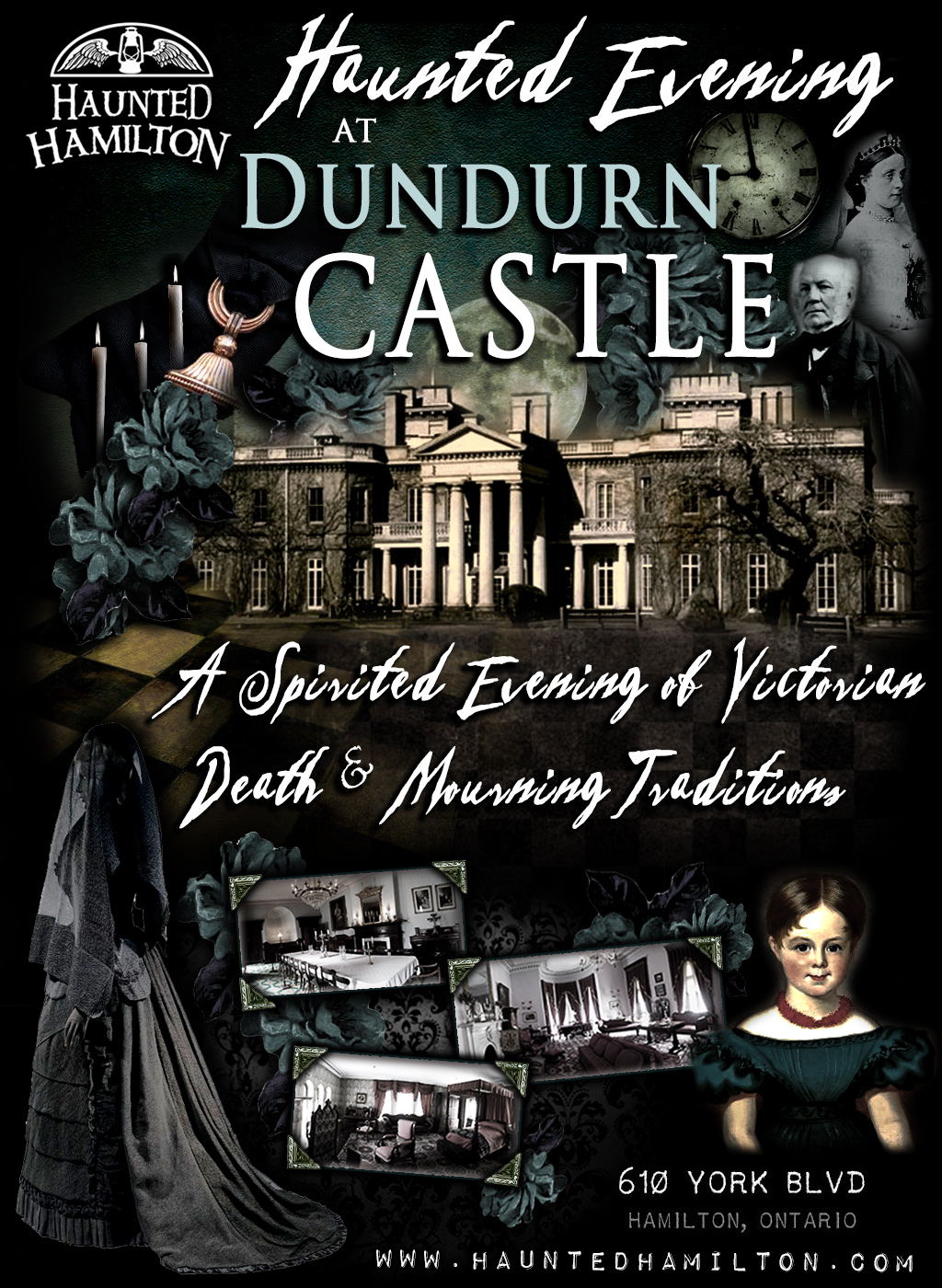 Haunted Evening at DUNDURN CASTLE with Haunted Hamilton | A Historically Haunted Ghost Tour Featuring Victorian Death & Mourning Traditions at Dundurn Naional Historic Site | Hamilton, Ontario, Canada www.hauntedhamilton.com | A Paranormal Experience with one of Canada's OLDEST Paranormal Groups with Canada's Spooky Queen, Spooky Steph!